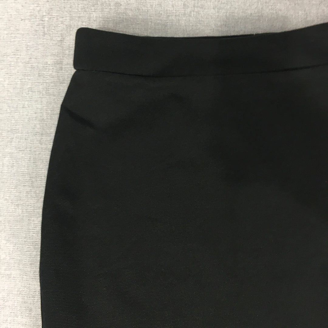 Premonition Womens Skirt Size XS Black Pencil Side Slits Midi Straight