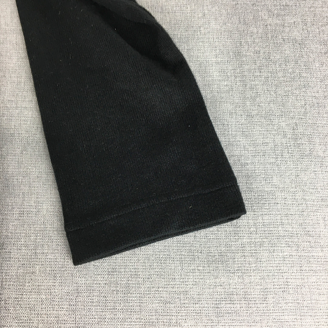 Uniqlo Mens Cardigan Size S Black Shawl Neck Stretch Fabric Knit