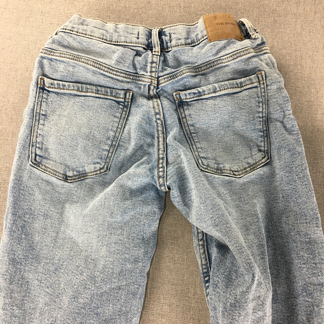 Zara Kids Girls Jeans Size 11 - 12 Years Blue Light Wash Skinny