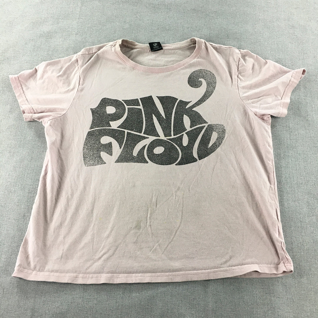 Pink Floyd Womens T-Shirt Size 14 Short Sleeve Licensed Band Tee