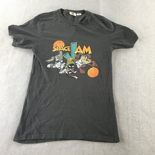 Space Jam T-Shirt Adult Size S Grey Short Sleeve Movie Tee