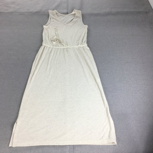 Uniqlo Womens A-Line Dress Size S Grey Knit Midi Sleeveless