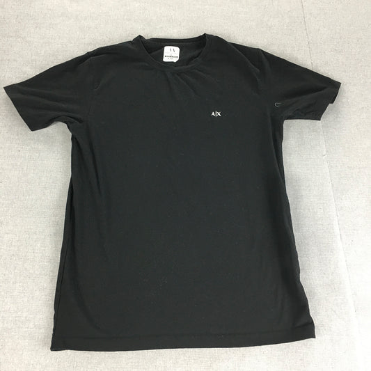 Armani Exchange Kids Boys T-Shirt Youth Size L (12 - 14 Years) Black Logo Top