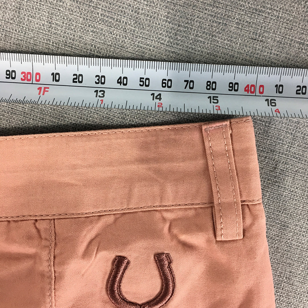 NEW Gallop Mens Chino Shorts Size 32 Pink Pockets Casual