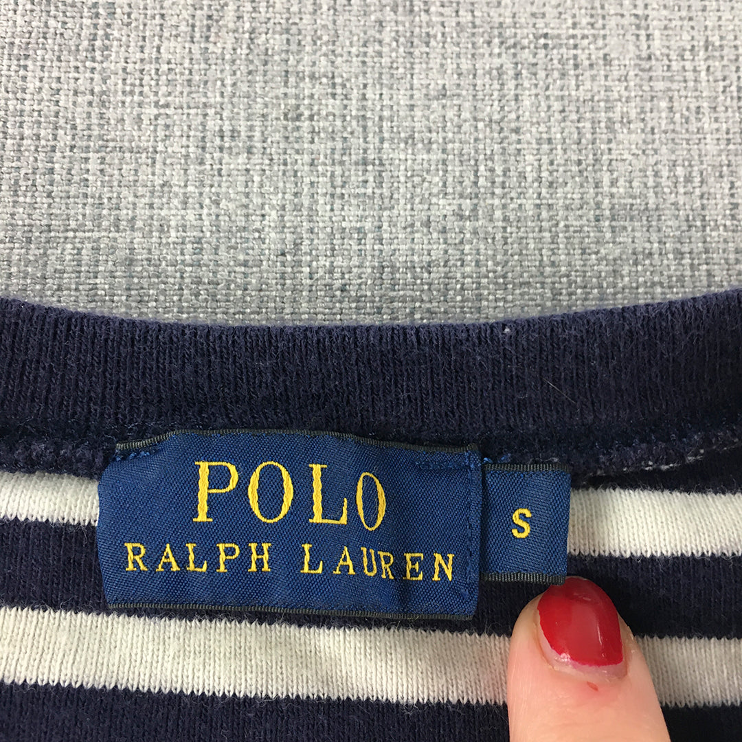 Polo Ralph Lauren Kids Boys Knit Sweater Youth Size S (8 - 10 Yrs) Blue Striped