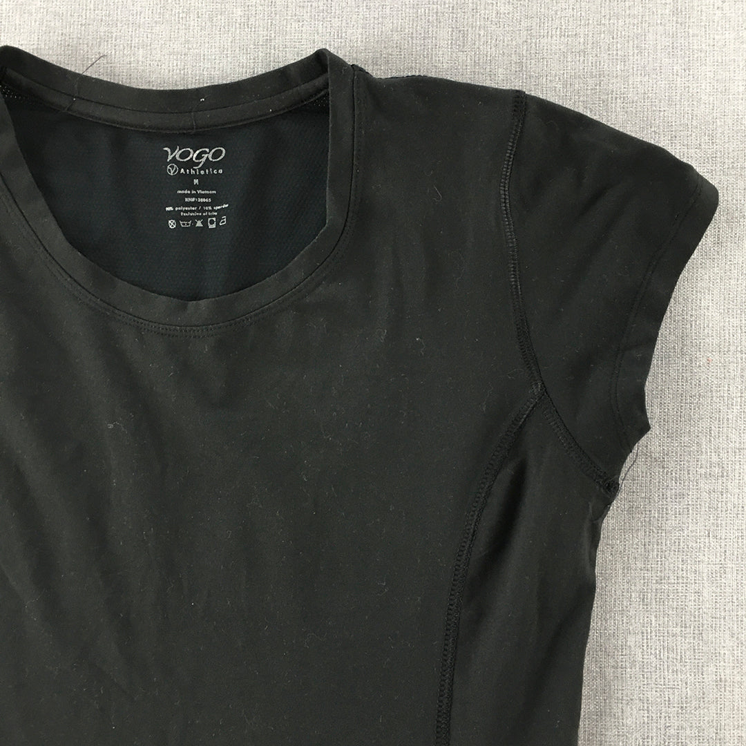 Vogo Athletica Womens T-Shirt Size M Black Short Sleeve Top