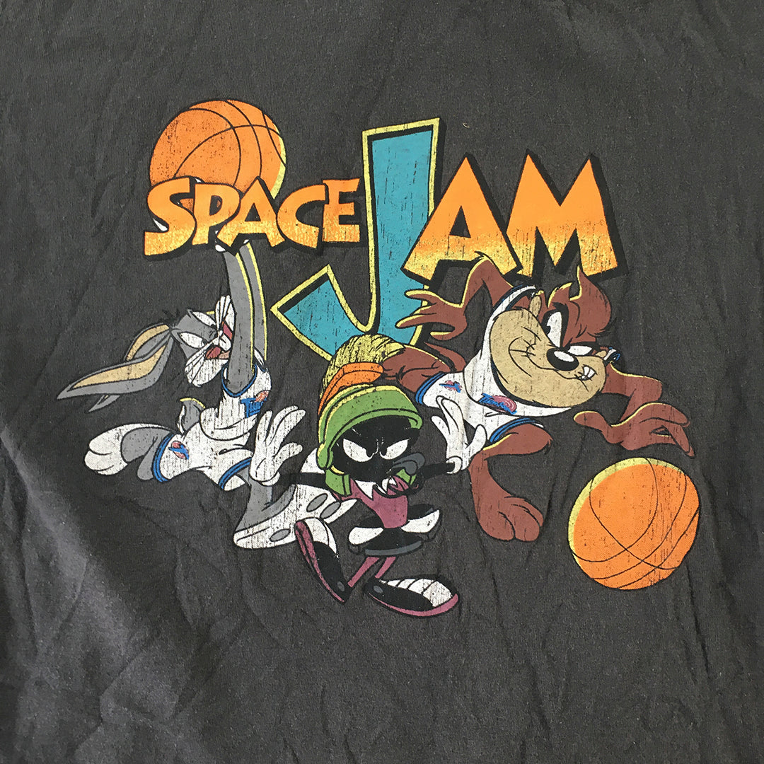 Space Jam T-Shirt Adult Size S Grey Short Sleeve Movie Tee