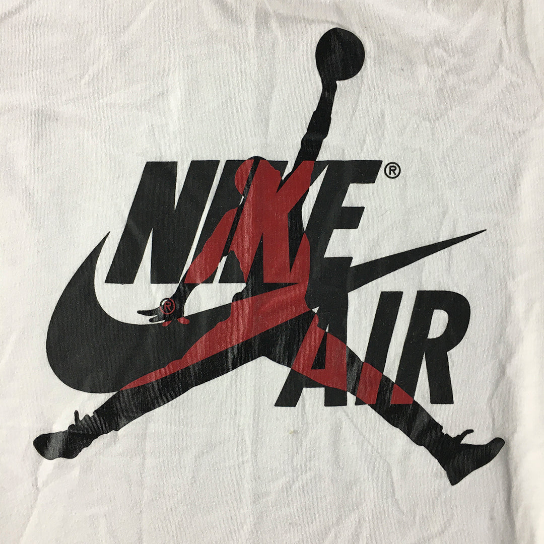 Nike Air Jordan Kids Boys T-Shirt Size M (10 - 12 Years) White Big Logo Top