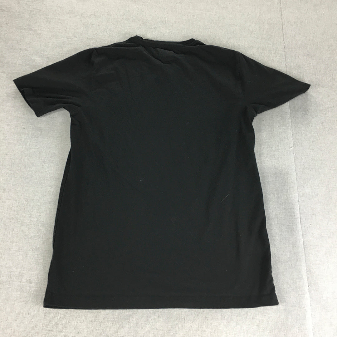 Armani Exchange Kids Boys T-Shirt Youth Size L (12 - 14 Years) Black Logo Top