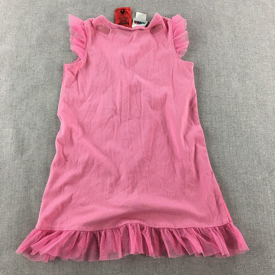 PJ Masks Kids Girls Dress Size 3 Toddler Pink Frilled Hem Sleeveless