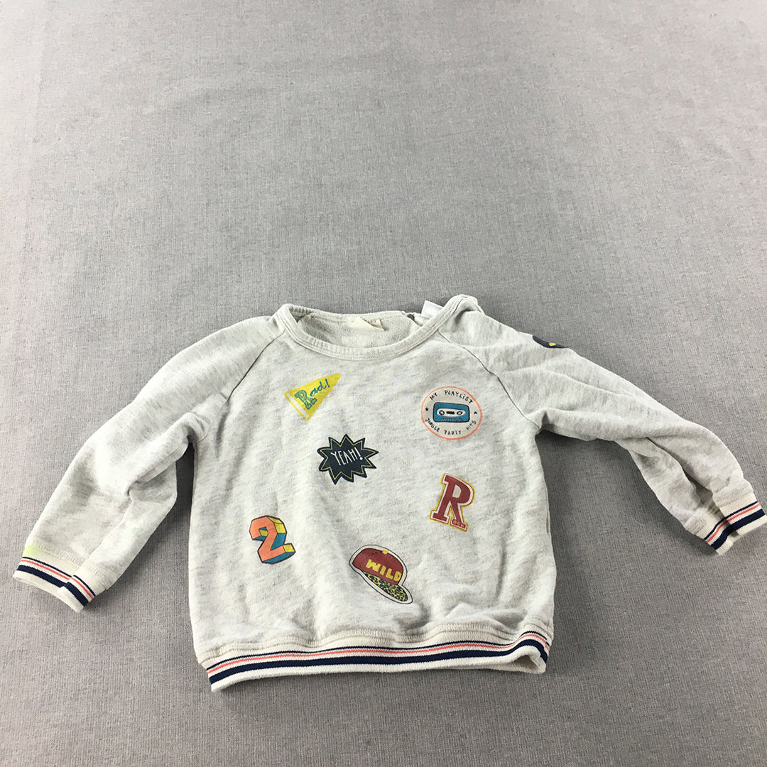 Zara Baby Boys Sweater Size 3 - 4 Years Toddler Grey Jumper