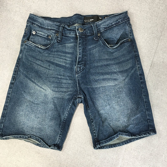 WXYZ Mens Denim Shorts Size 30 Blue Dark Wash Pockets Jorts