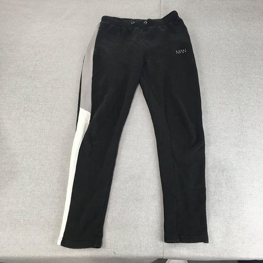 Boohoo Man Jogger Pants Size S Black Logo Tracksuit