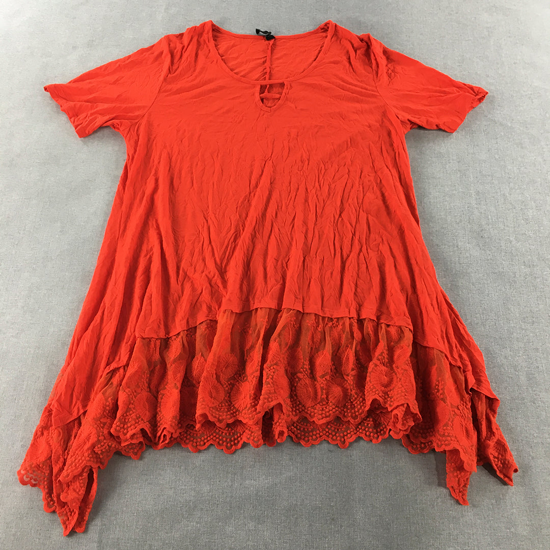 Taking Shape Womens Mini Dress Size XS Red Short Sleeve A-Line TS