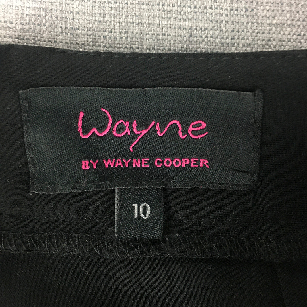 Wayne Cooper Womens Skirt Size 10 Black Asymmetrical Hem Straight