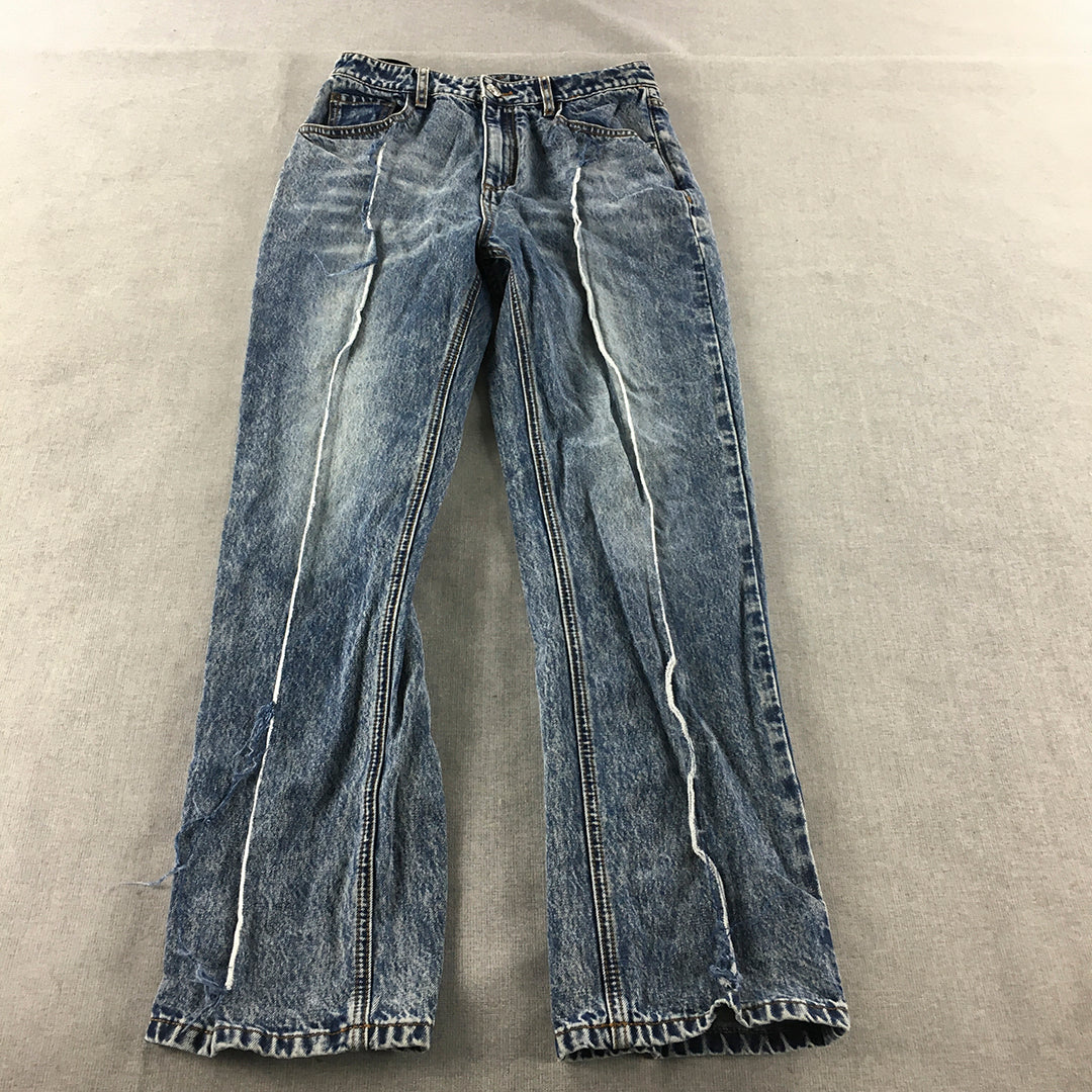 DJFL Womens Jeans Size M Blue Straight Leg Stone Wash Denim