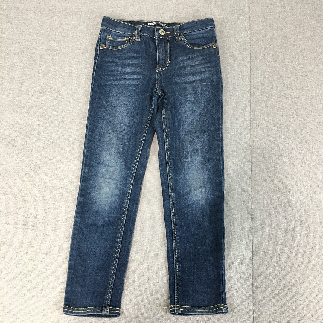 Levi's Kids Girls Skinny Jeans Size 6 Blue Denim Legging Stretch Dark Wash