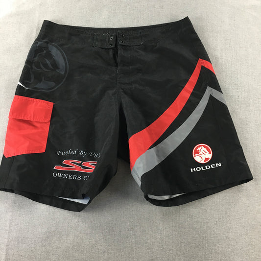 Holden SS Commodore Board Shorts Mens Size XL Black Logo V8 - No Drawstring