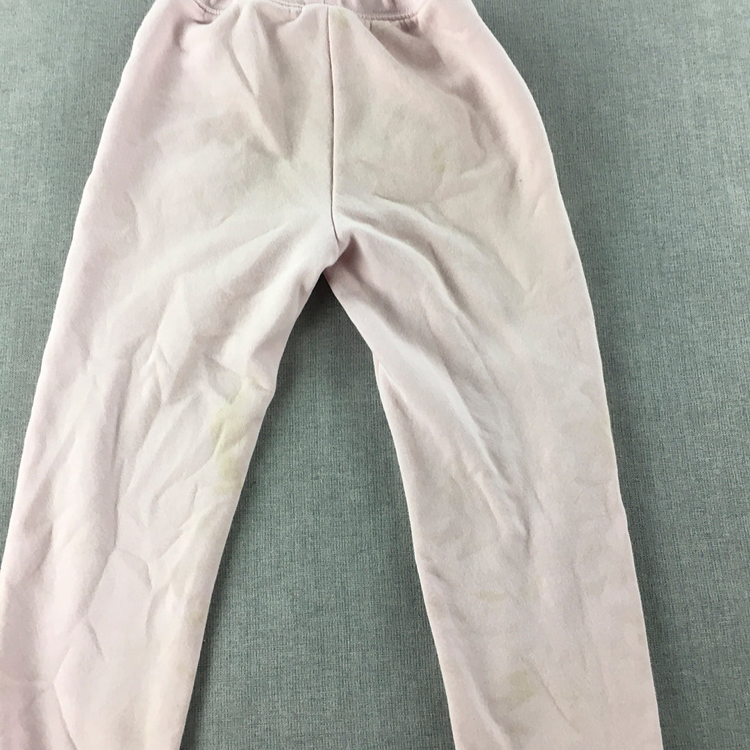 Nike Kids Girls Tracksuit Pants Size 6 - 7 Years Pink Elastic Waist Jogger