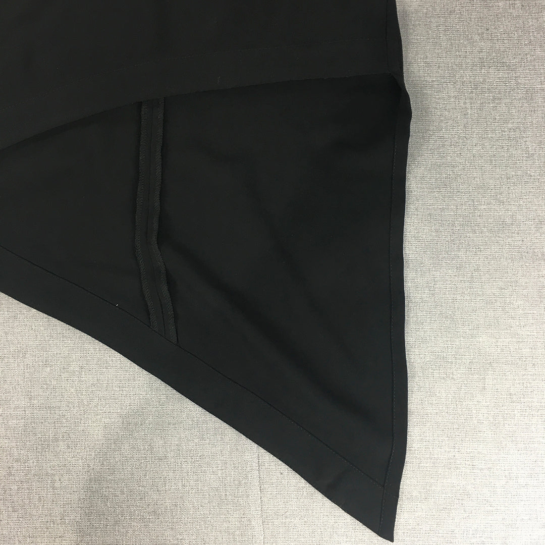 Wayne Cooper Womens Skirt Size 10 Black Asymmetrical Hem Straight