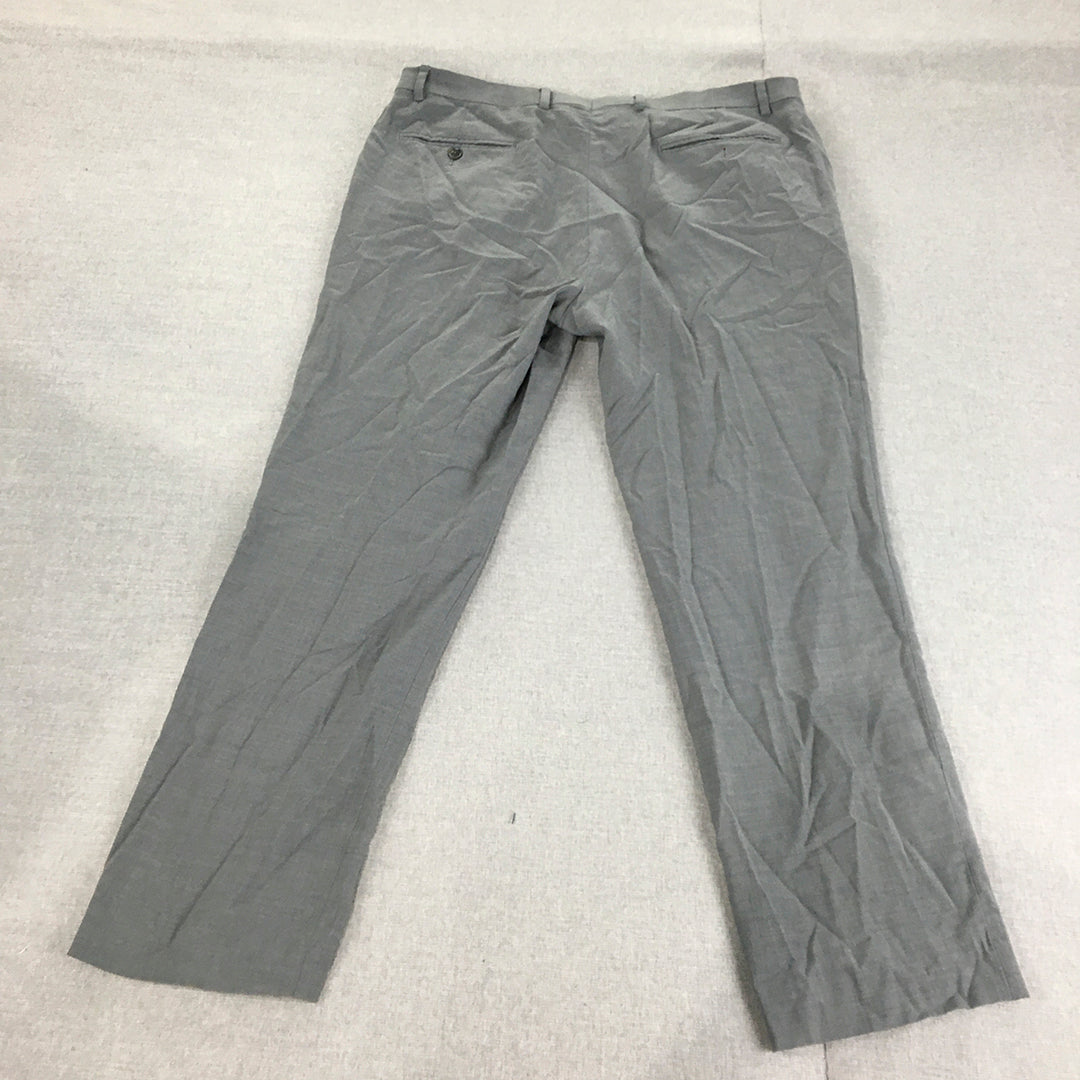 Tommy Hilfiger Mens Wool Dress Pants Size 36 Grey Slim Fit Pockets Formal