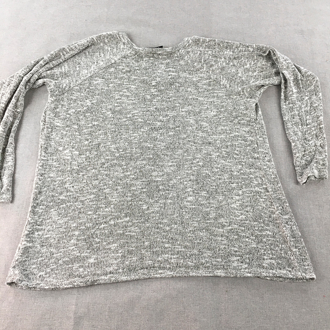 Lilly And Lou Womens Knit Sweater Size 18 Grey Pullover Jumper