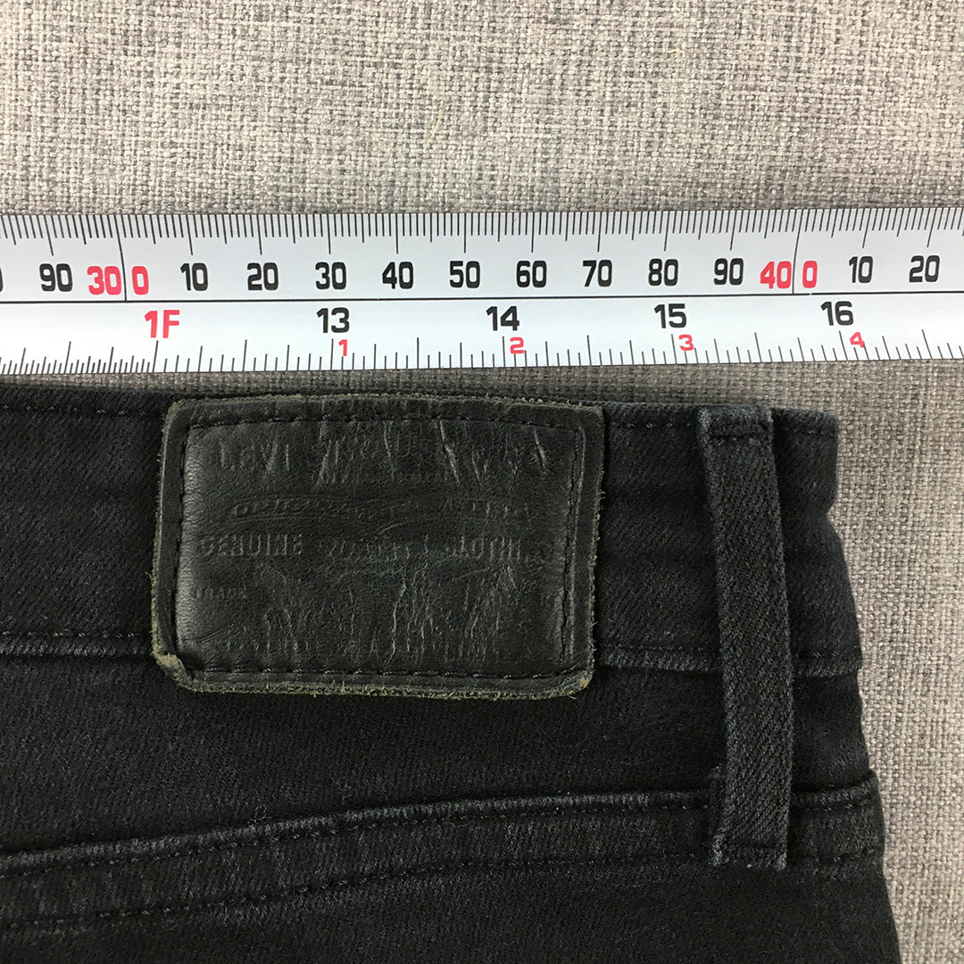 Levi's 721 High Rise Skinny Womens Jeans Size 31 Black Dark Wash Denim