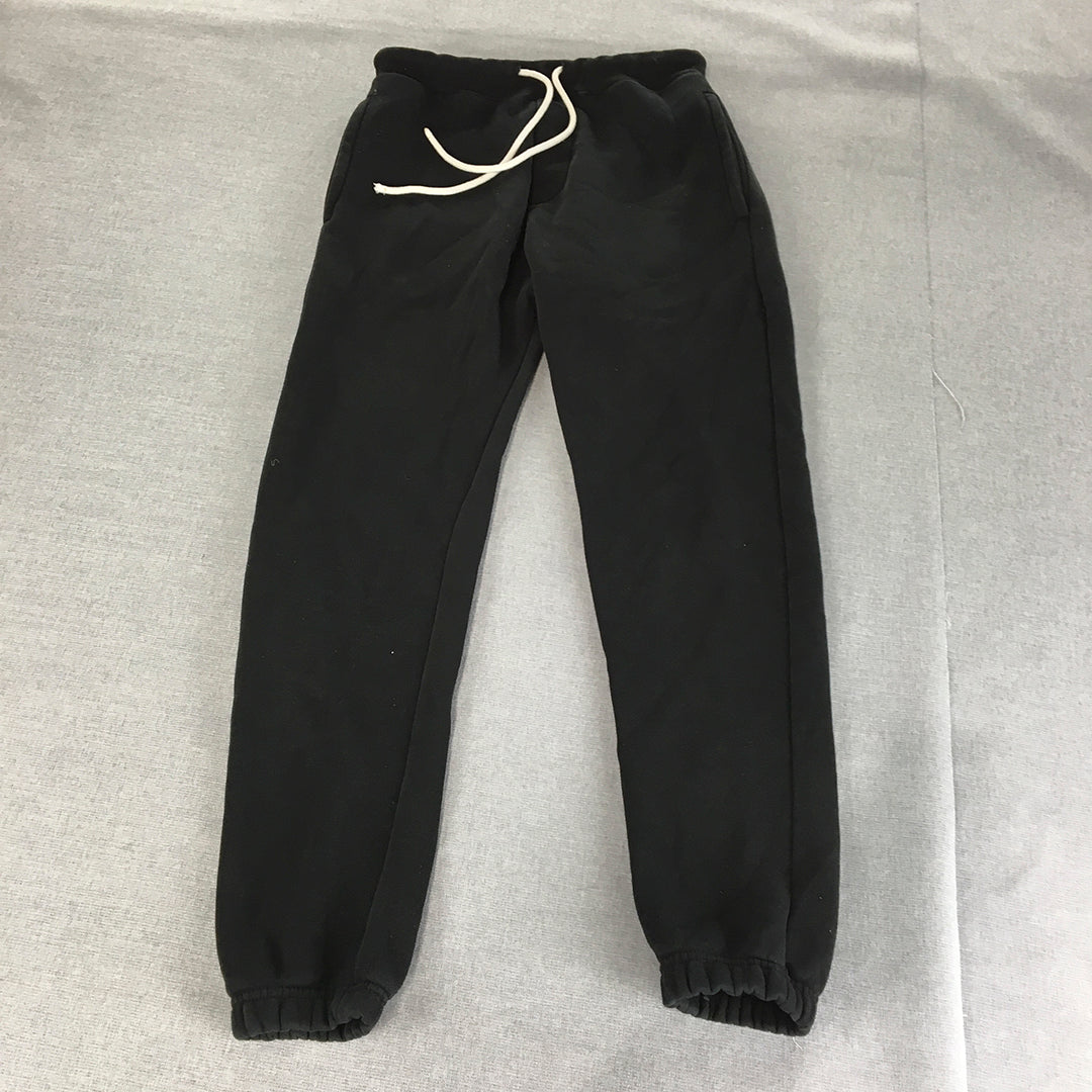 Pull & Bear Mens Tracksuit Pants Size S Black Drawstring Elastic Waist Jogger