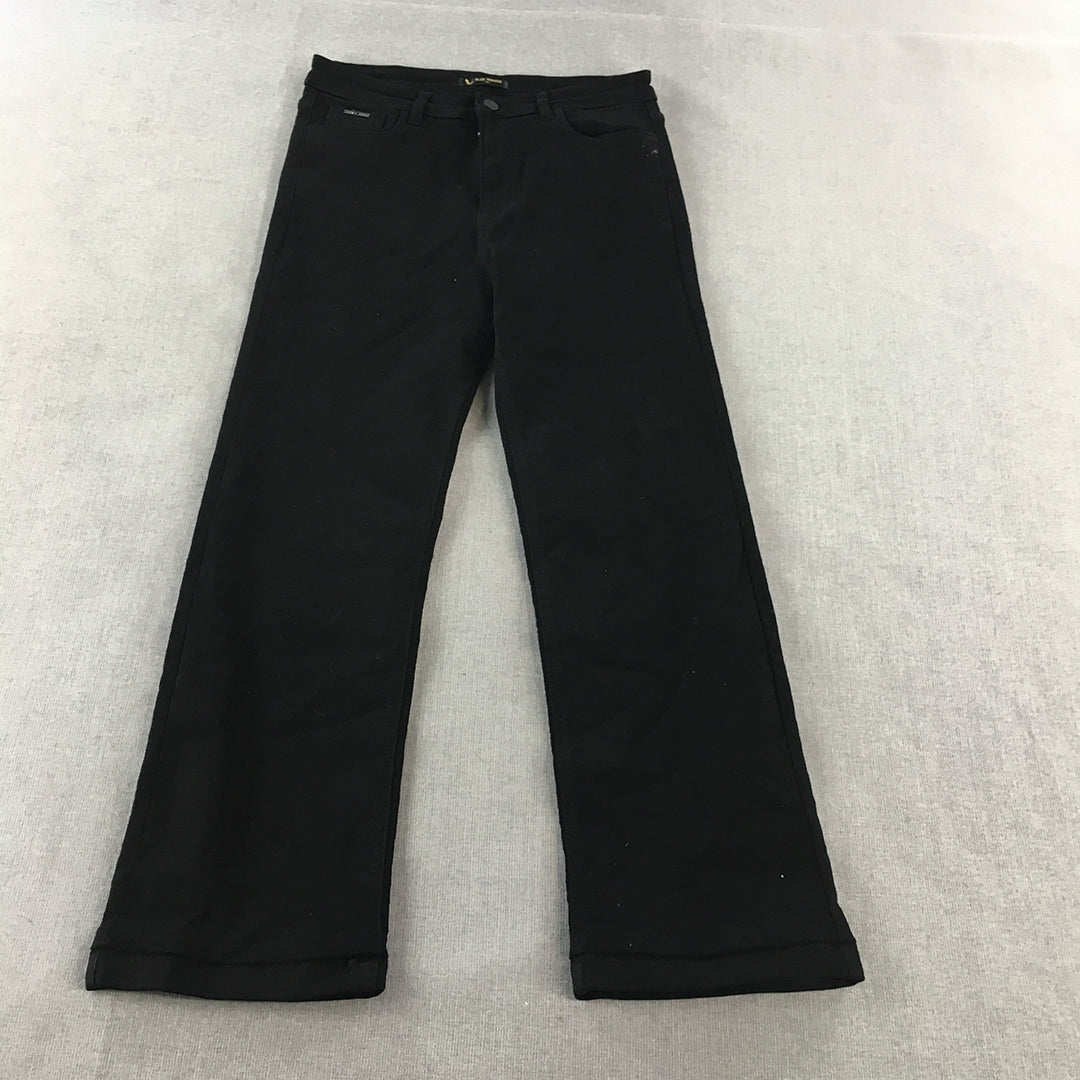 Blue Wings Womens Jeans Size 28 x 26 Black Slim Straight Stretch Denim