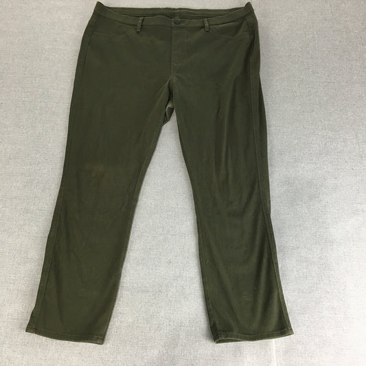 Uniqlo Womens Legging Jeans Size XL Khaki Green Skinny Stretch Denim