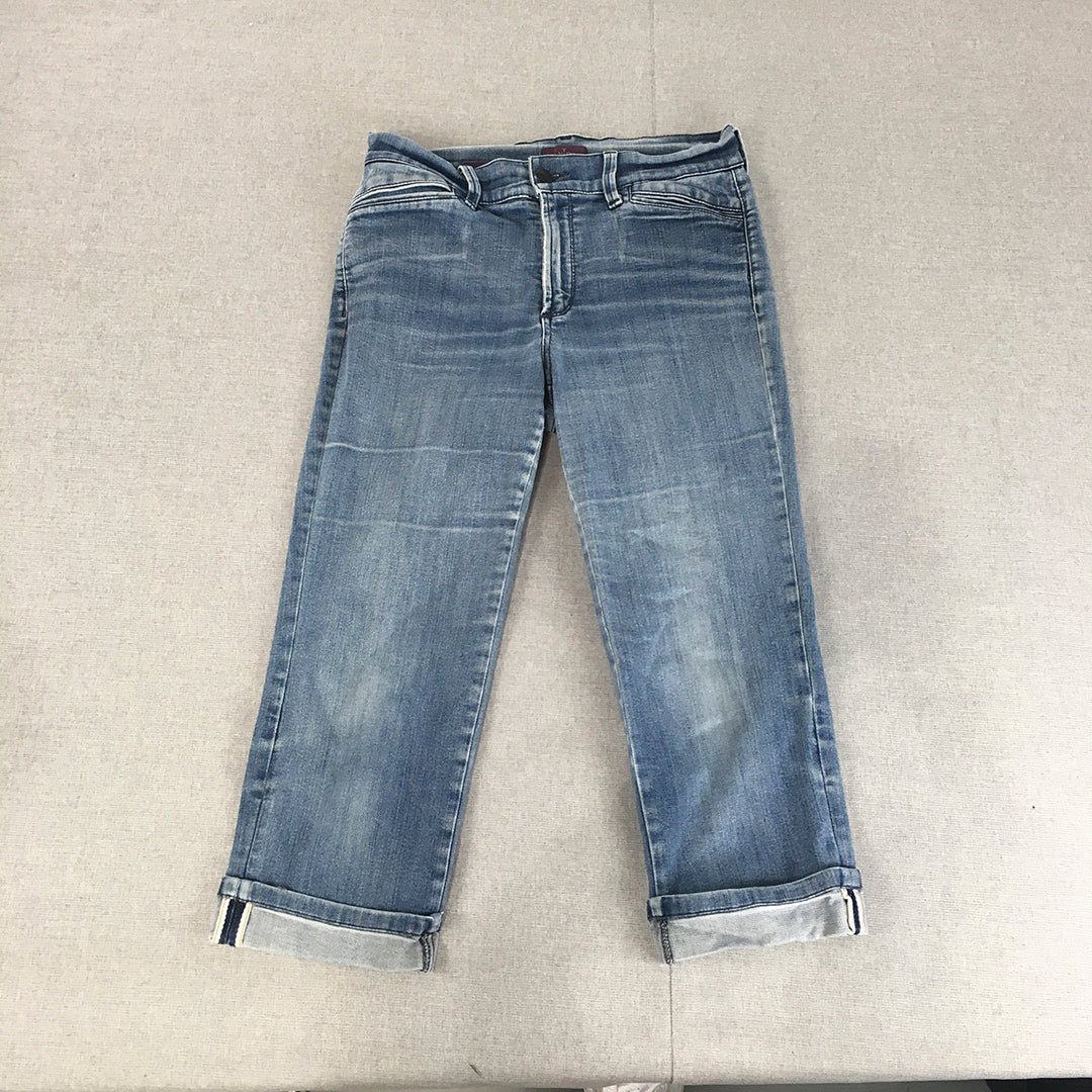 Not Your Daughters Jeans Womens Size 6 Cropped 3/4 Length Blue NYJD