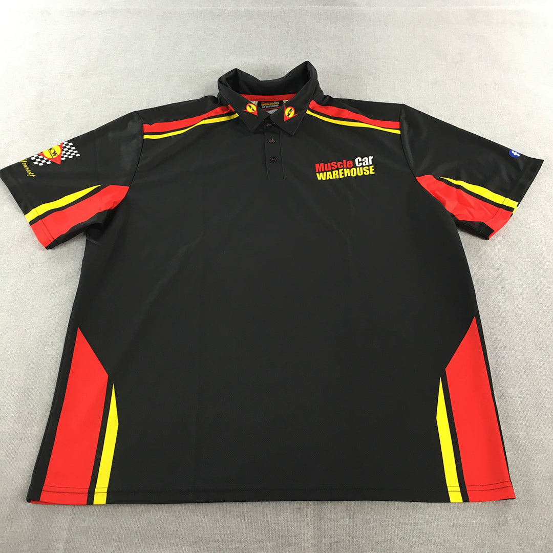 Muscle Car Warehouse Mens Polo Shirt Size 2XL Black Short Sleeve