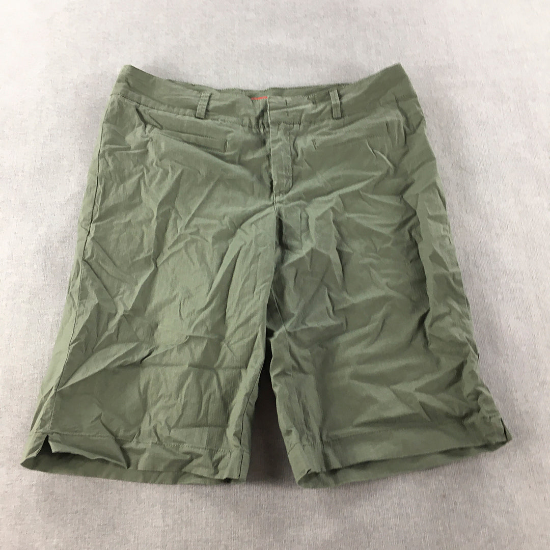 Esprit Womens Bermuda Shorts Size 12 Khaki Green Pockets