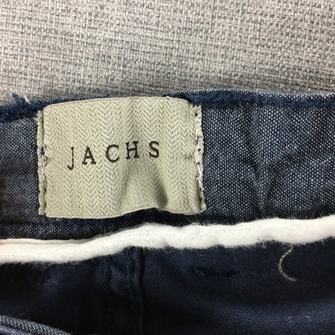 Jachs Mens Chino Shorts Size 36 Blue Pockets Casual Walking