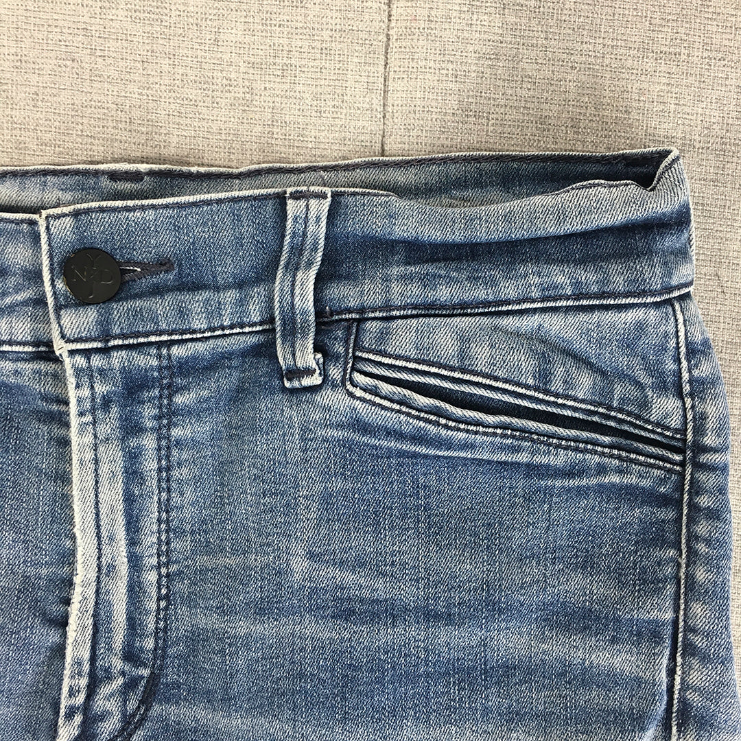 Not Your Daughters Jeans Womens Size 6 Cropped 3/4 Length Blue NYJD