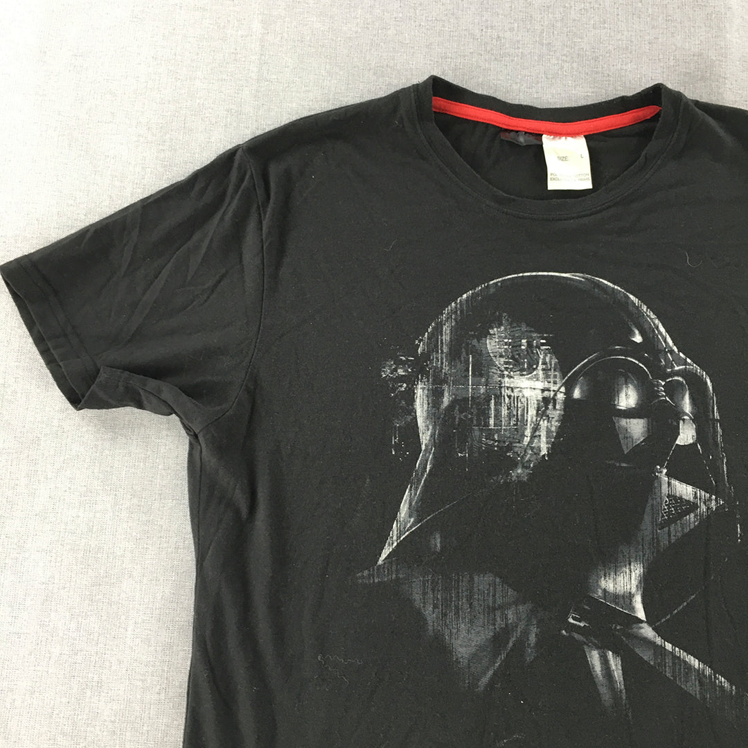 Star Wars Darth Vader Mens T-Shirt Size L Black Short Sleeve Tee