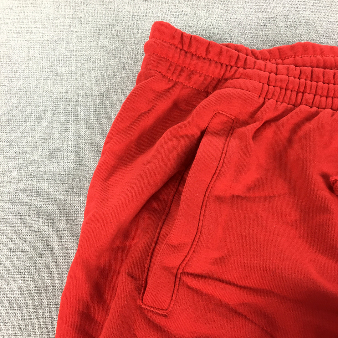 Levi's Mens Tracksuit Pants Size L Red Big Logo Drawstring Pockets Jogger