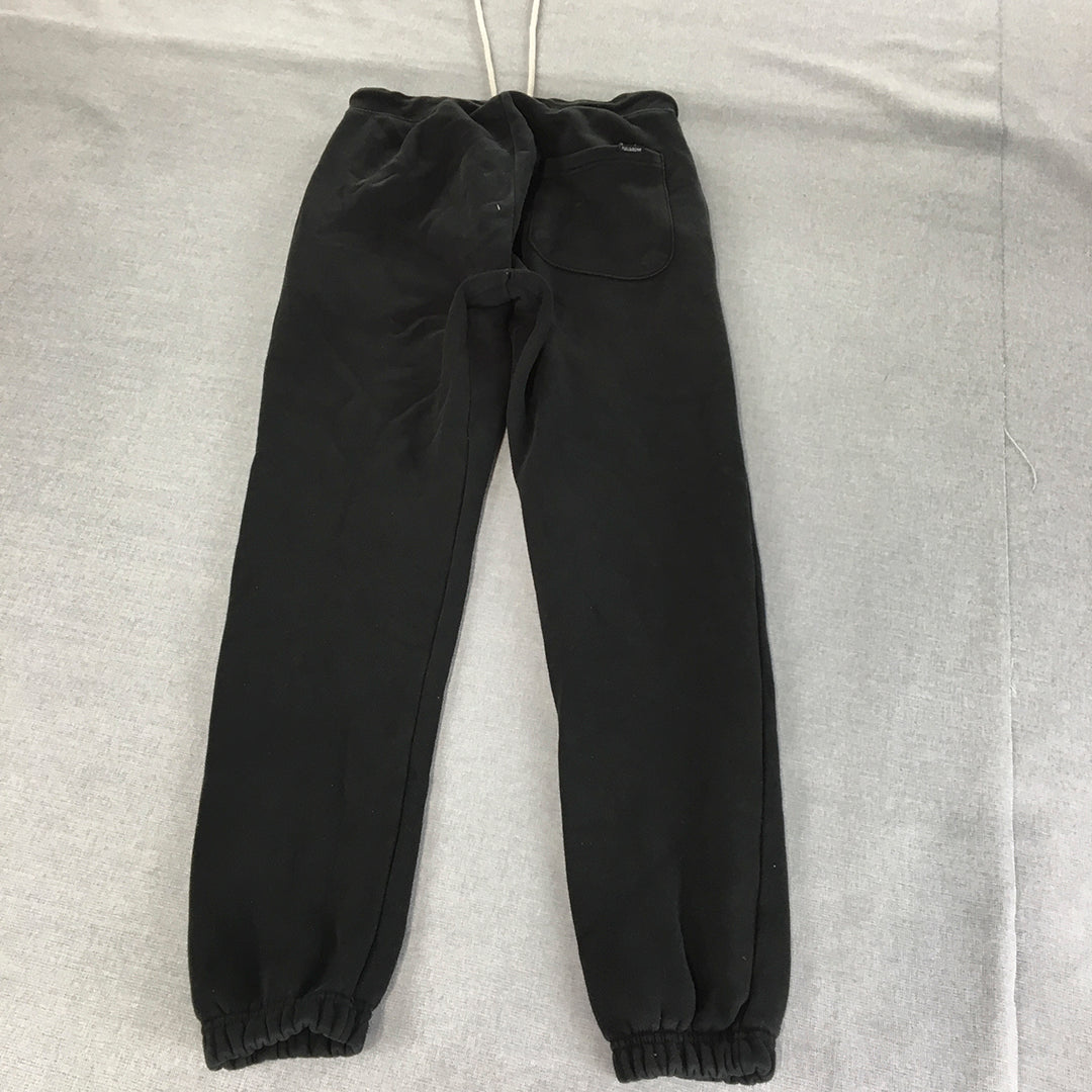 Pull & Bear Mens Tracksuit Pants Size S Black Drawstring Elastic Waist Jogger