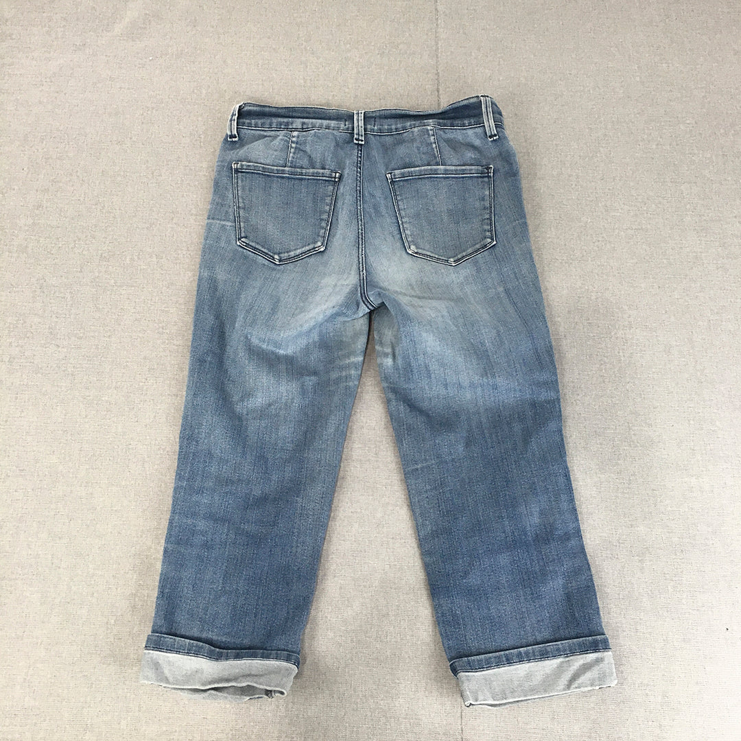 Not Your Daughters Jeans Womens Size 6 Cropped 3/4 Length Blue NYJD