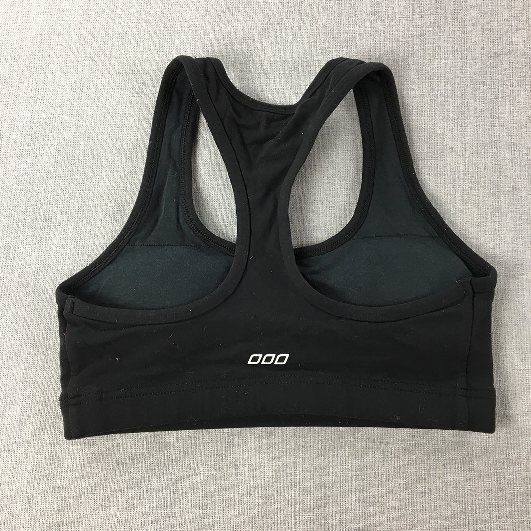 Lorna Jane Womens Sports Bra Size XS Black Cropped Top Activewear Gym