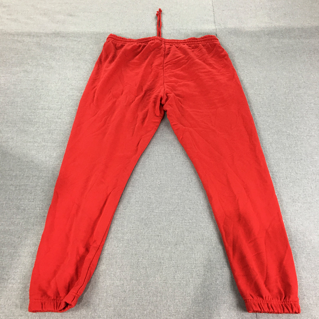 Levi's Mens Tracksuit Pants Size L Red Big Logo Drawstring Pockets Jogger