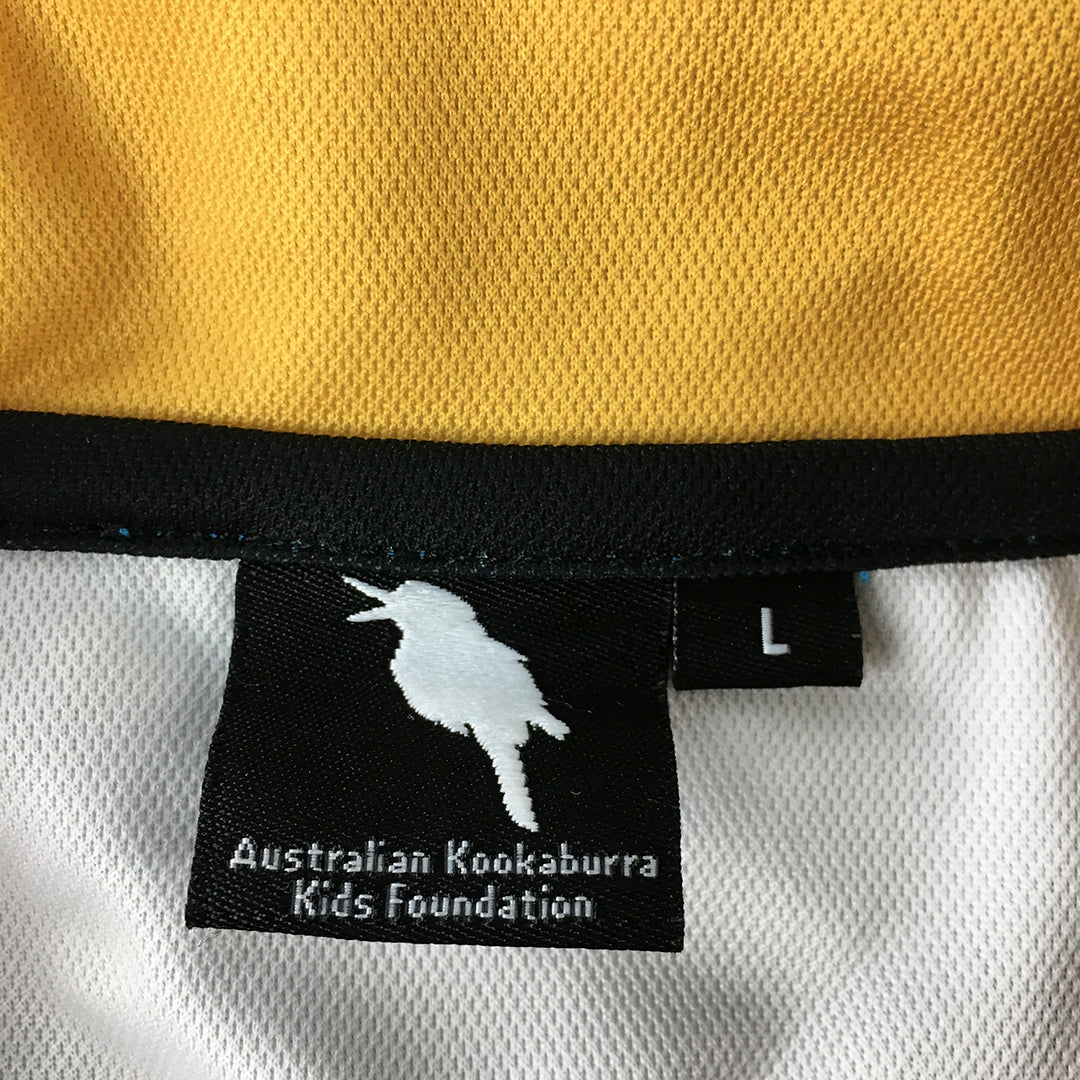 Australian Kookaburra Kids Foundation Shirt Adult Size L Blue Pink Yellow