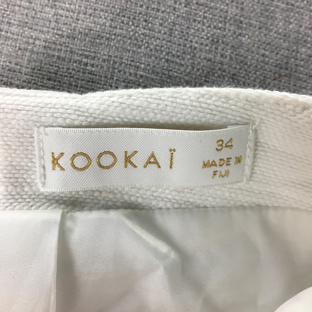 Kookai Womens Wrap Skirt Size 34 White Tie Up