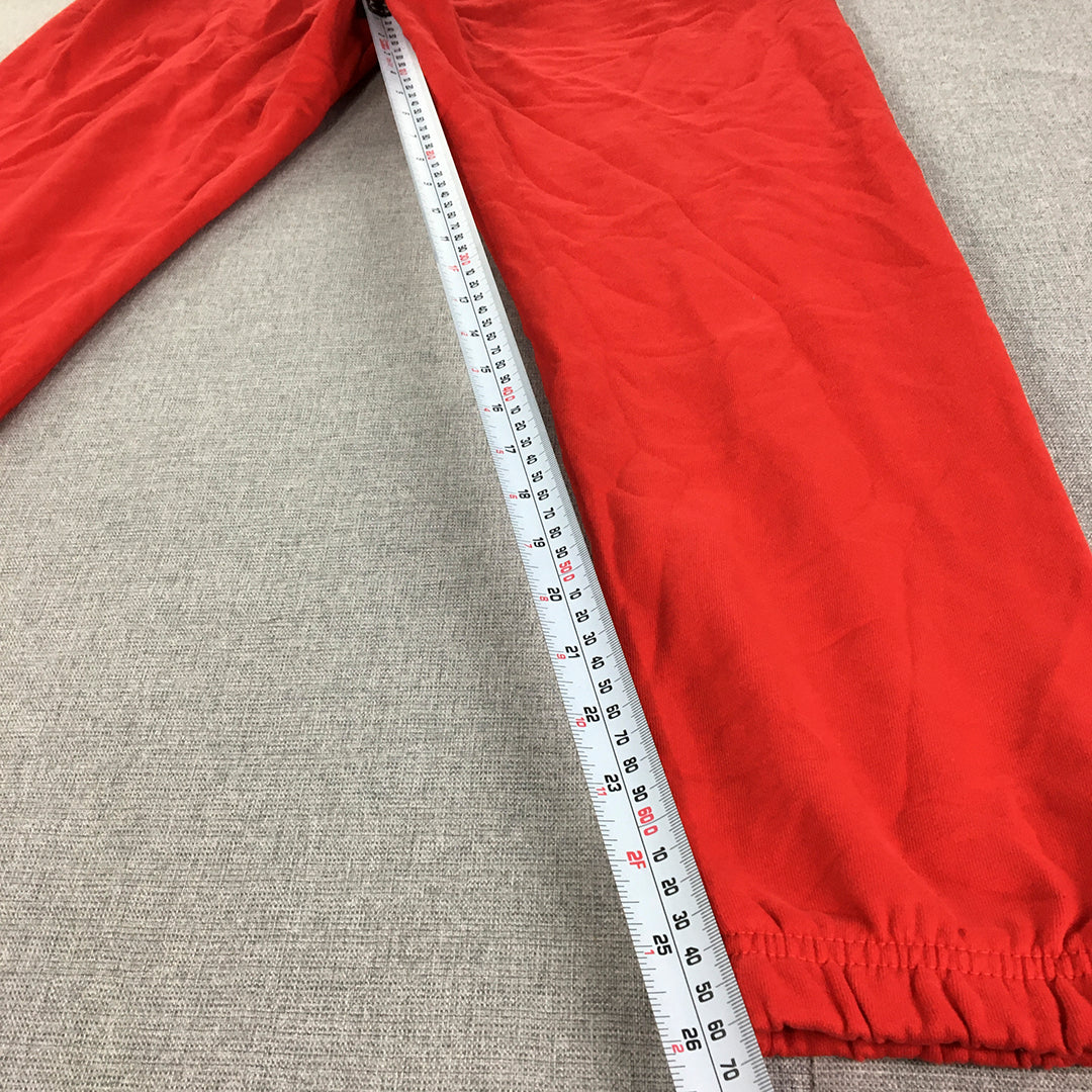 Levi's Mens Tracksuit Pants Size L Red Big Logo Drawstring Pockets Jogger