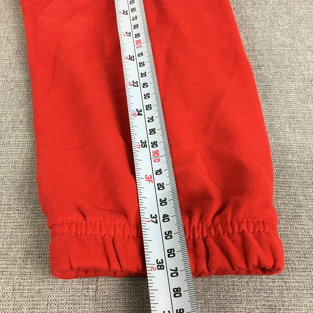 Levi's Mens Tracksuit Pants Size L Red Big Logo Drawstring Pockets Jogger