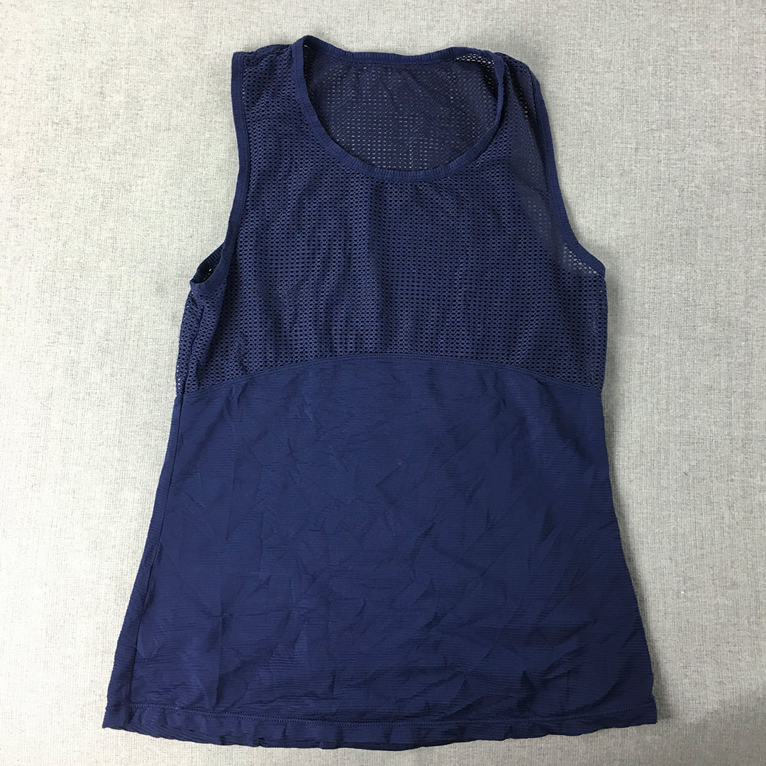 Lorna Jane Womens Tank Top Size S Navy Blue Sleeveless Singlet Shirt Gym