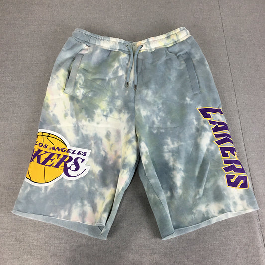 Los Angeles Lakers Mens Shorts Size XS Blue Tie-Dye NBA Basketball