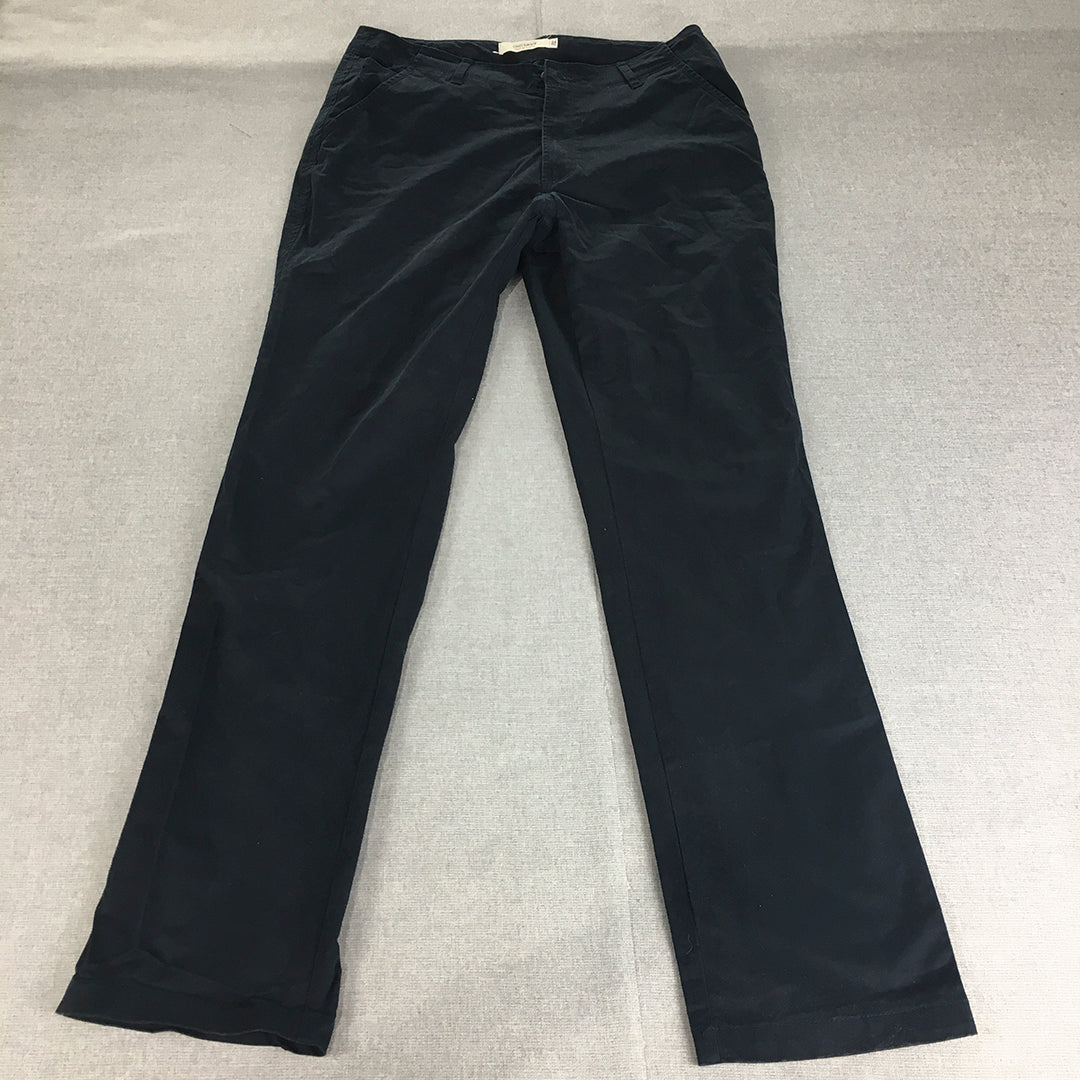 Octave Mens Chino Pants Size 34 (W34 x L31) Navy Blue Regular Fit