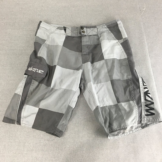 Wave Zone Mens Board Shorts Size M Grey Surf Swim Boardies