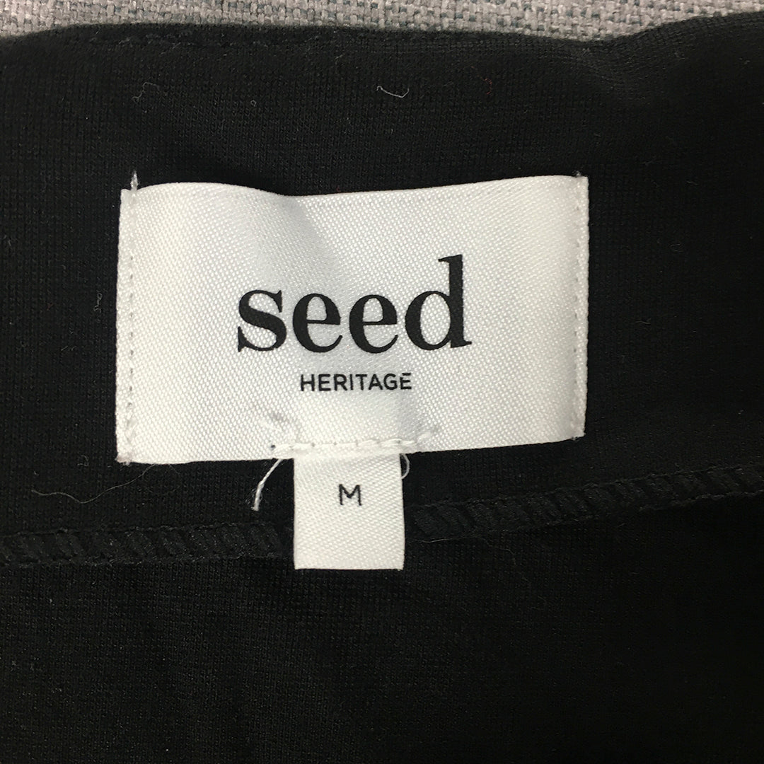 Seed Heritage Womens Mini Skirt Size M Black Wrap Stretch